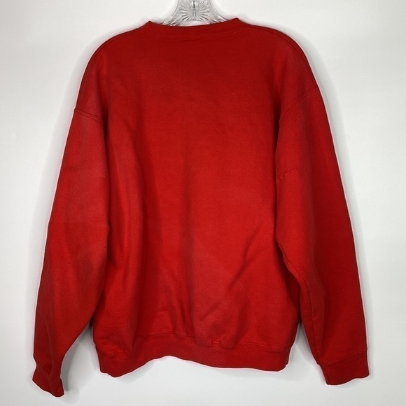 Vintage Fruit Of The Loom Wisconsin Red Crewneck Sweatshirt Size XL - Picture 4 of 14